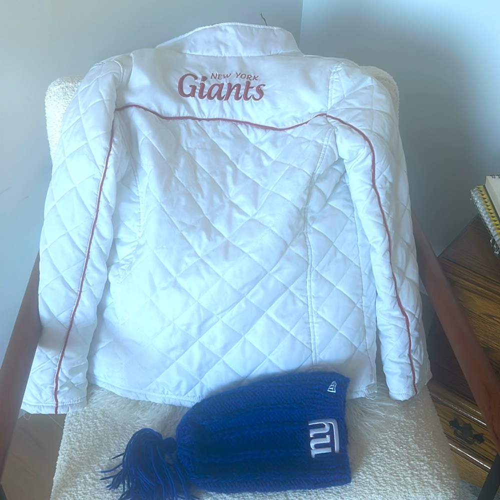 New York Giants ladies jacket NFL WITH HAT - Picture 7 of 7